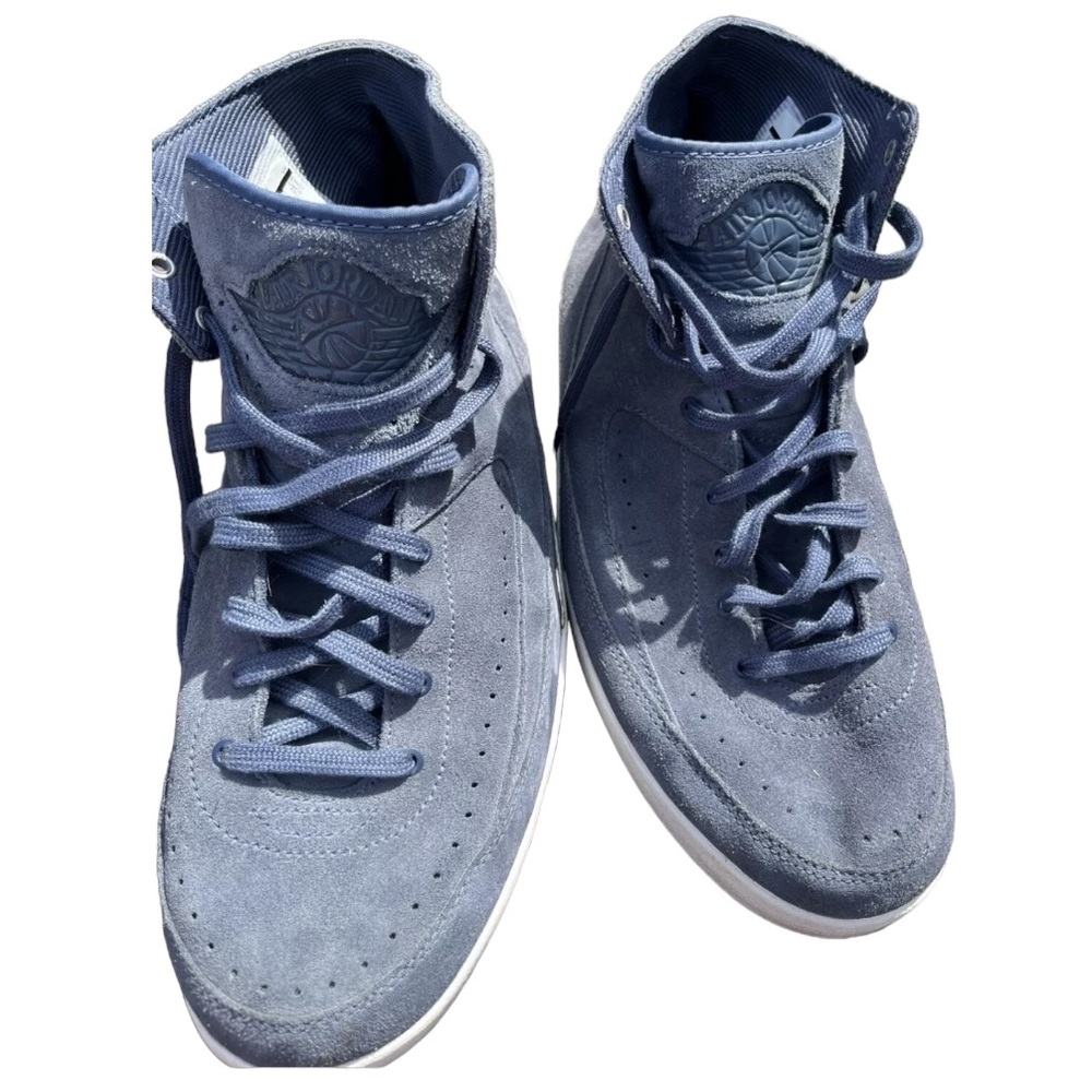 Jordan 2 Retro‎ Deconstructed Thunder Blue 2017 Suede Basketball Sneaker 10.5